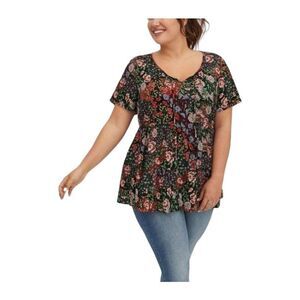 Torrid Baby Doll Top Womens Large Floral